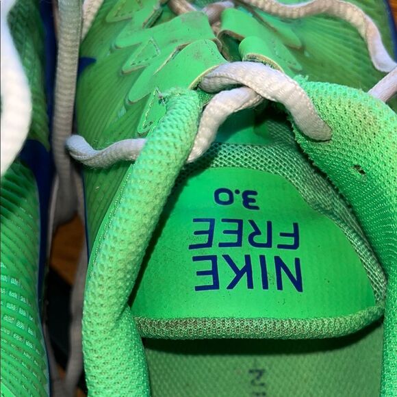 MEN’S NIKE FREE 3.0 TRAINING SHOES SIZE 10.5 IN POISON GREEN/HYPER BLUE - Picture 6 of 10